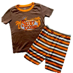 GYMBOREE Snug Fit “Surf Champ” Summer 2-Piece PJs, Size 7, Preloved Gymbo